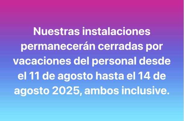Cerrado por vacaciones