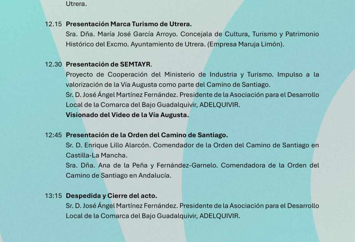 ADELQUIVIR presentará en Utrera el vídeo de la Vía Augusta enmarcado en el Proyecto de Cooperación SEMTAYR