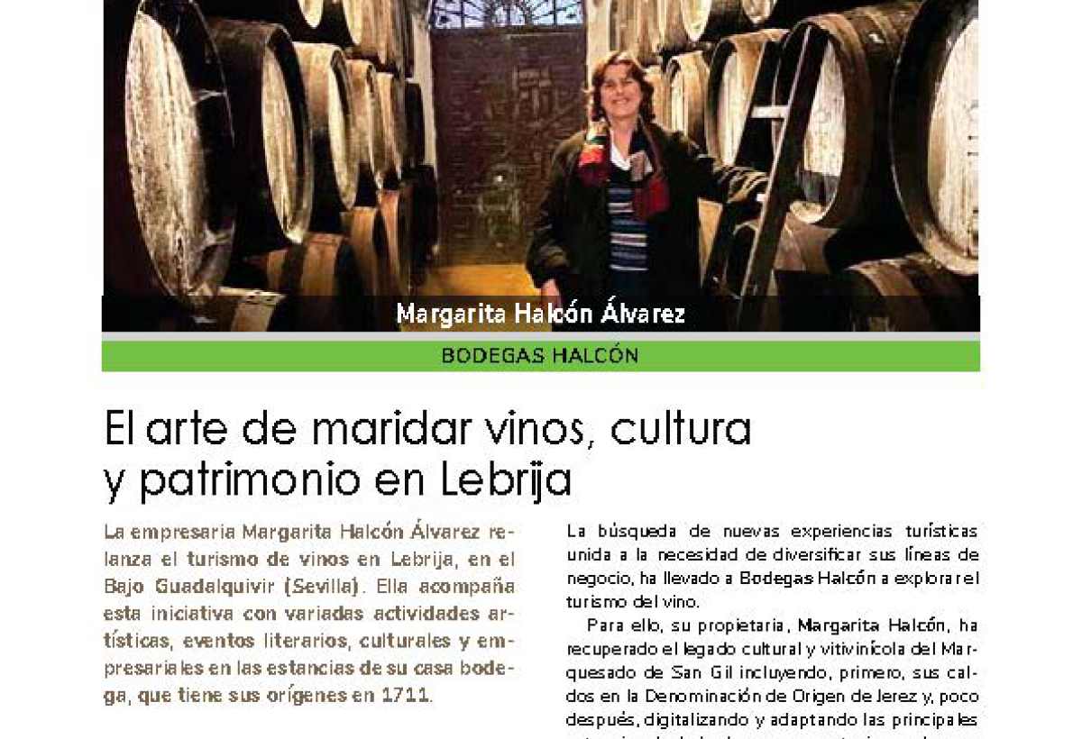 BODEGAS HALCÓN DE LEBRIJA, PROYECTO DE EMPRENDIMIENTO FEMENINO 1 BODEGAS HALCÓN DE LEBRIJA, PROYECTO DE EMPRENDIMIENTO FEMENINO