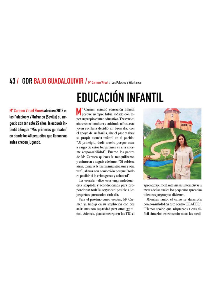 Emprendedoras LEADER. Ma Carmen Viruel Flores Pagina 1 adelquivir