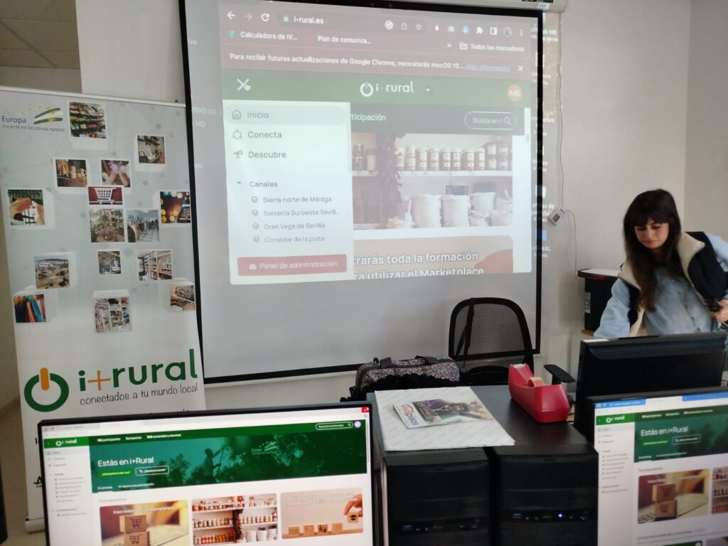 En la mañana del día 23 de Abril, en el Centro de Formación de El Cuervo de Sevilla, ADELQUIVIR realizó una nueva presentación con sesión informativa y registro en la aplicación i+Rural para un grupo de personas, en formación, interesadas en este Proyecto de Cooperación 7 WhatsApp Image 2025 04 04 at 09.47.19 adelquivir