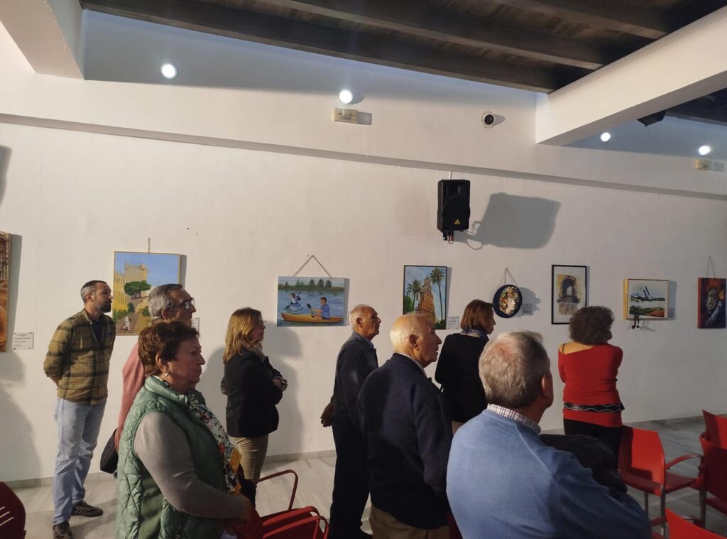 ADELQUIVIR en la inauguración de la Exposición colectiva, propuesta de Gastroarte Sin Fronteras, en El Coronil 3 2 G adelquivir